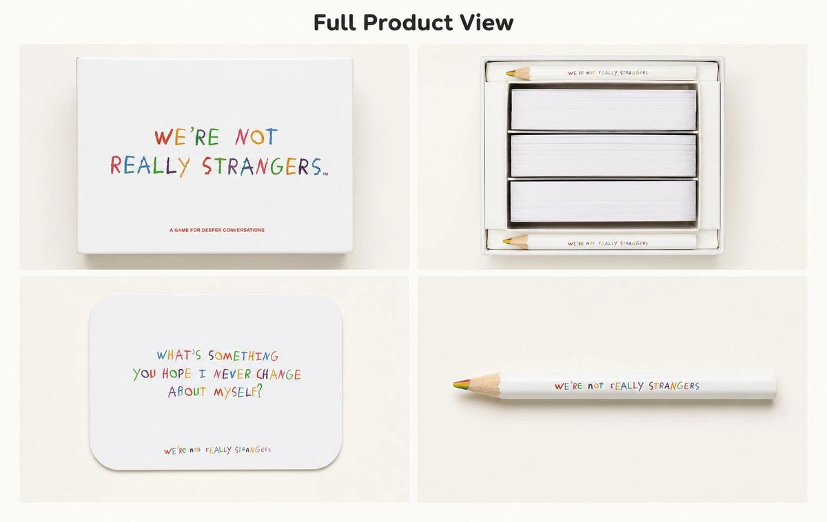 Conversation cards with two doodle pencils for interactive family activities