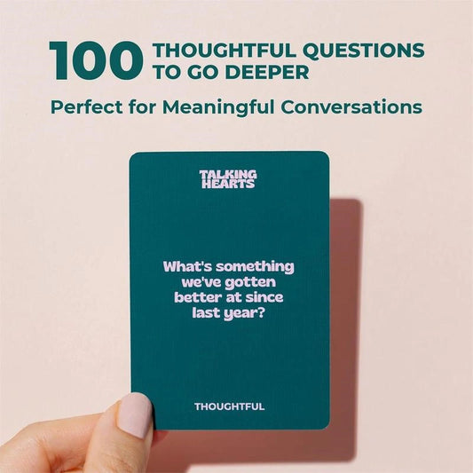 Talking Hearts thoughtful conversation questions for couples to encourage deeper talks, emotional connection, and meaningful relationship moments