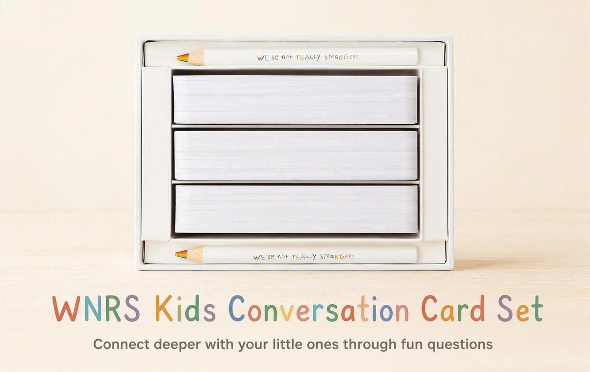 Family conversation starter cards designed to help kids, teens, and parents connect