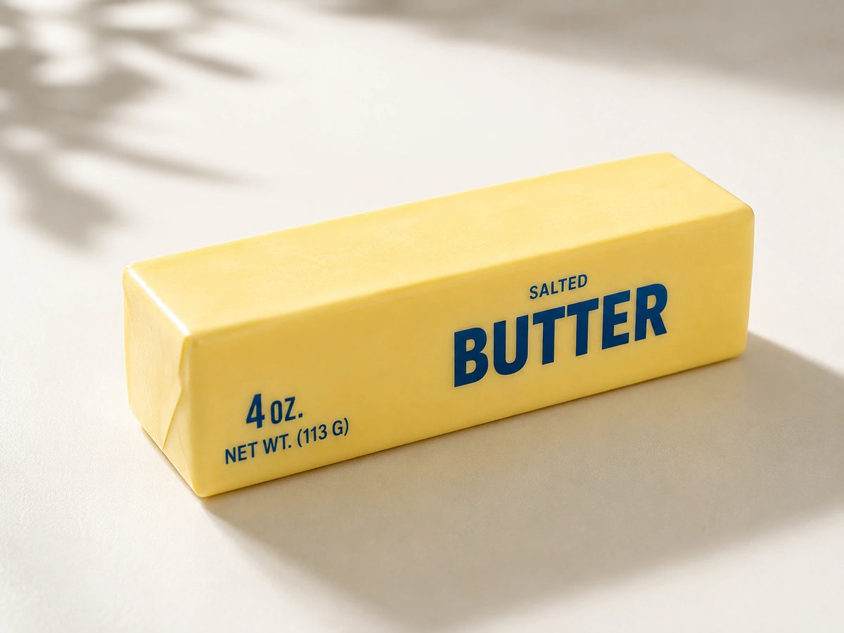 Funny butter-shaped gift featuring a quirky food design for birthdays, holidays and novelty gift lovers.