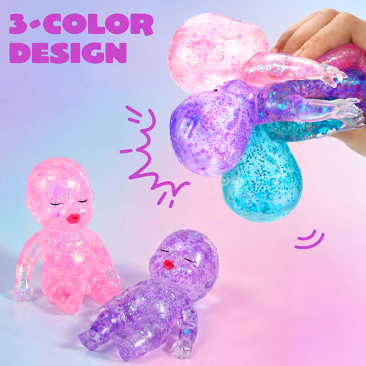 Soft squeeze doll designed for satisfying hand play and relaxing stress relief during everyday breaks.