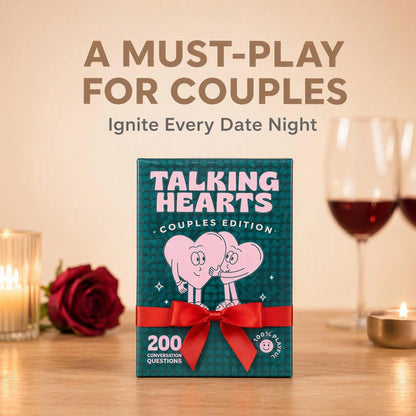 Talking Hearts couples conversation card game with 200 questions for date night and meaningful connection